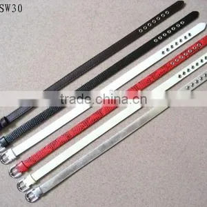 Wholesale Matte and Snakeskin Wristband PU Leather Bracelet thumbnail-1