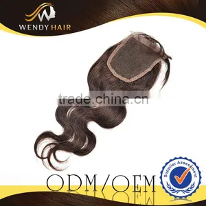 Grade 7A High Quality Body Wave Virgin Indian Remy Hair Free Parting Lace Closure Quality Choice thumbnail-1