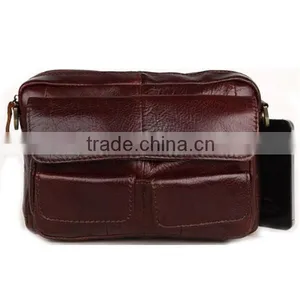 Brown Men's Genuine Leather Cowhide Messenger Shoulder Waist Bag Bum Bag thumbnail-2