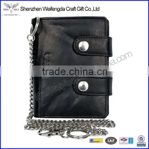 German Trifold Design Men's Biker Chain Wallet With ID Card Holder thumbnail-1