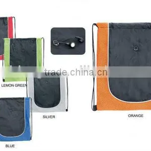 Ear Hole Drastring Pouch With Mesh thumbnail-1