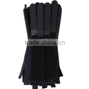 Black Reusable Hook And Loop Tape Cable Ties Tidy Straps Organiser thumbnail-2