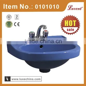 Porcelain Wall Hung Coloured Bathroom Basin thumbnail-1