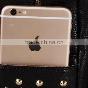 Rivet Decoration pu Leather Backpack Bag Custom Made thumbnail-5