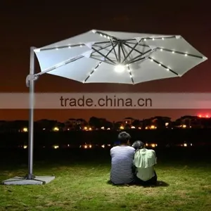 LED Umbrella Wind Resist Standard Size Solar Umbrella Patio Outdoor Solar LED Umbrella Quality Choice thumbnail-1