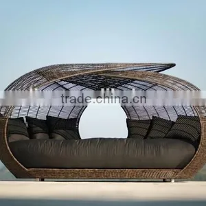 Morden Ourdoor Wicker Nestrest Leisure Garden Furniture Angle Daybed thumbnail-2