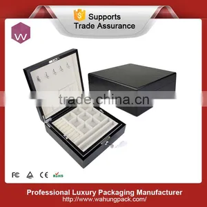 Two Functions Cufflink and Ring Box Black Color thumbnail-1