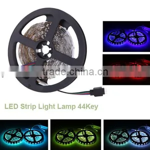 Fleible 10M 2*5M 3528 SMD RGB 600LEDs LED Strip Light Lamp 44Key + IR Remote Controller DC12V + Power Adapter AC100-240V thumbnail-1