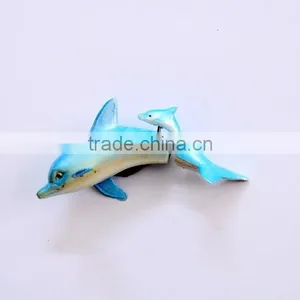 5.5 Inch Plastic Pearl Powder Dolphin Fridge For Magnets, Beach Souvenir Magnet thumbnail-2