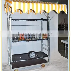 Metal Plant Trolley With Wheels and Sunshade Roof thumbnail-2