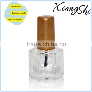 Irregular Shape Glass Gel Nail Polish Bottle With Gold Cap thumbnail-1