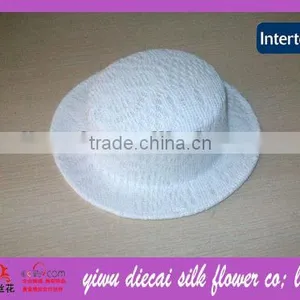 FA001 Decorative Lace Covered Sinamay Top Hat Base thumbnail-1