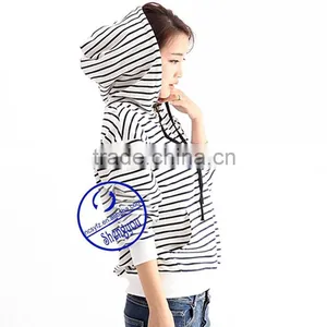 Custom Striped Pullover Sweatshirts Hoodies Women thumbnail-4