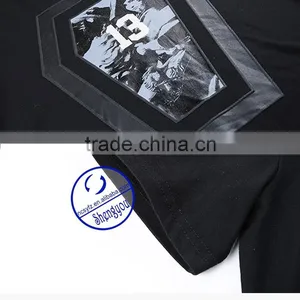 Wholesale Printed Cotton Custom Mens T-shirt With Side Zip thumbnail-4
