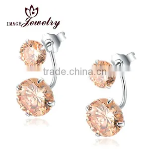 Lady's Earring Rose Gold Fashion Brass Earring Wholesale thumbnail-1