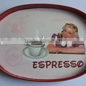Custom Plastic Oval Coffee Serving Tray thumbnail-1
