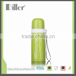 Wholesale China Fashion English Word Bullet Vacuum Flask With Plastic Cup thumbnail-3