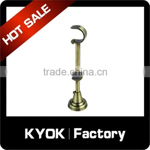 KYOK Factory Crystal Glass Curtain Rod Accessories,16mm Oval Aluminium Tube End Bracket,splendid Curtain Rod Ceiling Brackets thumbnail-5