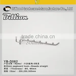 Customized Chrome Paint Pegboard Display Hooks With 5 Ball Waterfall for Pegboard thumbnail-3