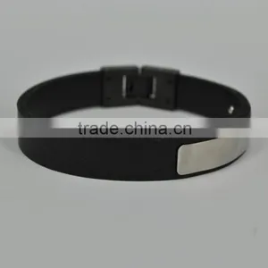 2016 Fashion Magnetic Cow Leather Stainless Steel Bracelet thumbnail-4