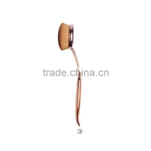 Crazy Sale Full Plating Rose Gold Oval Cheap Makeup Brush Set thumbnail-1