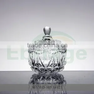 Fancy Antique Crystal Dry Fruit Unique Shape Glass Bowls With Glass Lids Quality Choice thumbnail-1