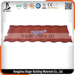 1340mm*420mm Stone Coated Roofing Tile , Kenya Stone Coated Metal Roofing Tile thumbnail-2