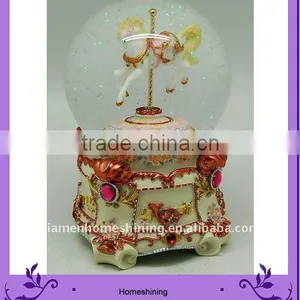 Horse Music Inside Waterglobe Round thumbnail-1