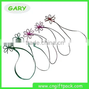 Silver Metallic Elastic String With Bow Christmas Ornament String thumbnail-3