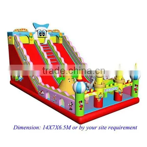 European Standard PVC Tarpaulin Inflatable Slide Donald Duck thumbnail-1