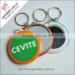 Salable Promotional Pocket Tinplate Mirror Keychain thumbnail-2