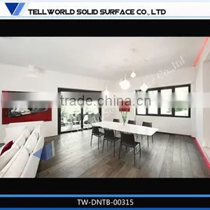 6 Seaters Solid Surface Dining Desk/model Dining Table thumbnail-1