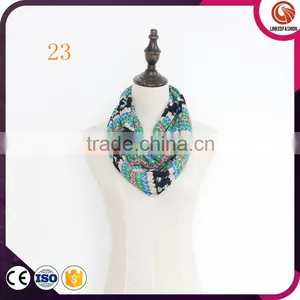 Wholesale Deer Print Infinity Scarf Fleece Snood Custom Scarf Soft Polar Plush Aztec Loop Scarf thumbnail-2