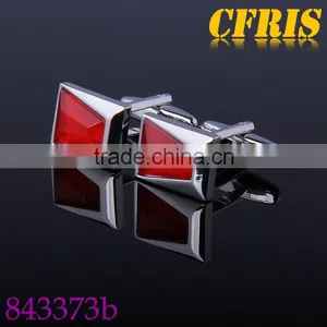 Black/Red/Purple Color Crystal Inlaid Cufflink thumbnail-3