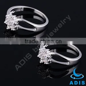 Brass Prong Zircon Stone New Style Fashion Jewelry Simple Finger Ring thumbnail-4