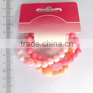 Lovely Three Colors Beaded Bracelet Set for Children thumbnail-1