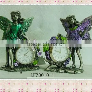 2012 Crafts Metal Alarm Clock With Fairy for Decoraton thumbnail-1