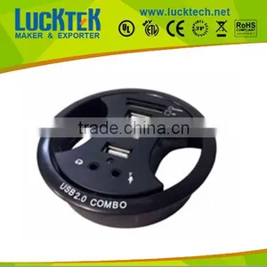 USB 2.0 COMBO MINI5 USB DESK GROMMET 80MM CUT OUT thumbnail-1