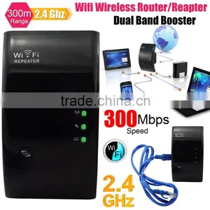 China 300Mbps N 802.11 AP Wireless Wifi Router Repeater Range Extender Booster UK Plug Dual Band Booster thumbnail-1
