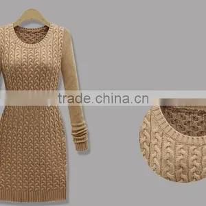 Lady's Cable Knitting Sweater thumbnail-1