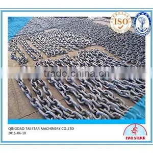 Marine Class U2 U3 Black Painted Studless Link Anchor Chain thumbnail-3