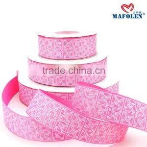 Christmas Decoration Make Flowers With Ribbon Pink Grosgrain for Wrapping thumbnail-1