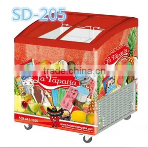 Best Seller Curved Double Door Ice Cream Showcase Freezer thumbnail-2