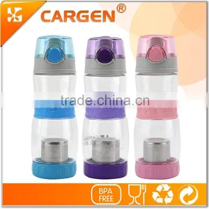 China Supplier Hot Sale Portable Flip Lid Bottle With Tea Infuser thumbnail-1