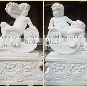 White Marble Four Seasons Statue With Pedestal thumbnail-1