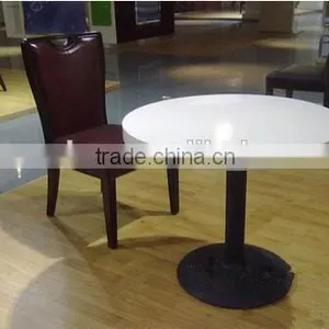 Artificial Marble Top Dining Table,Restaurant Table,Solid Surface Round Tables thumbnail-1