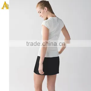 China Manufacturing Direct Sale Cheap Women Fabric T Shirt Gym Sports thumbnail-3