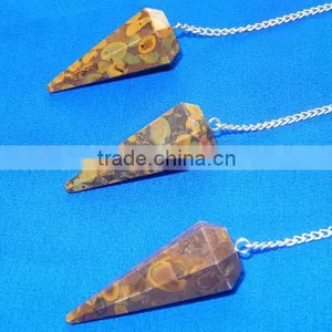 Picasso Jasper Facetted Pendulum For Sale thumbnail-3