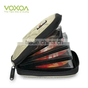 Fashion Black 32 Capacity 230D Space Twill PVC Fabric DVD Case CD Holder Personalized cd Case Dvd Cases thumbnail-5
