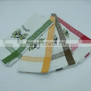HIGH QUALITY COTTON WAFFLE TOWEL WITH PAPER PRINTING KITCHEN TOWEL thumbnail-1